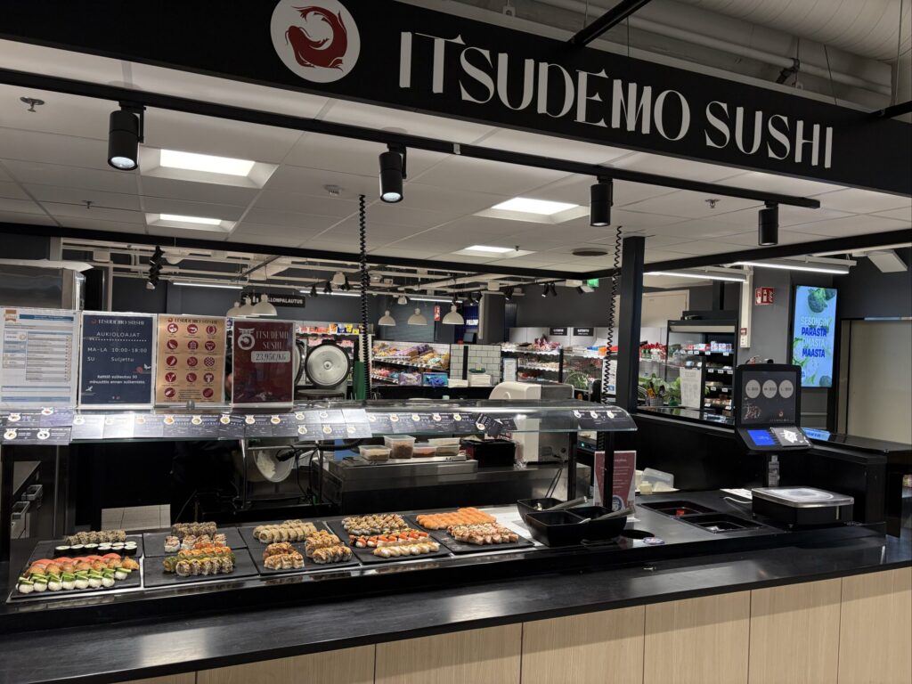 スーパーの寿司の量り売りコーナー