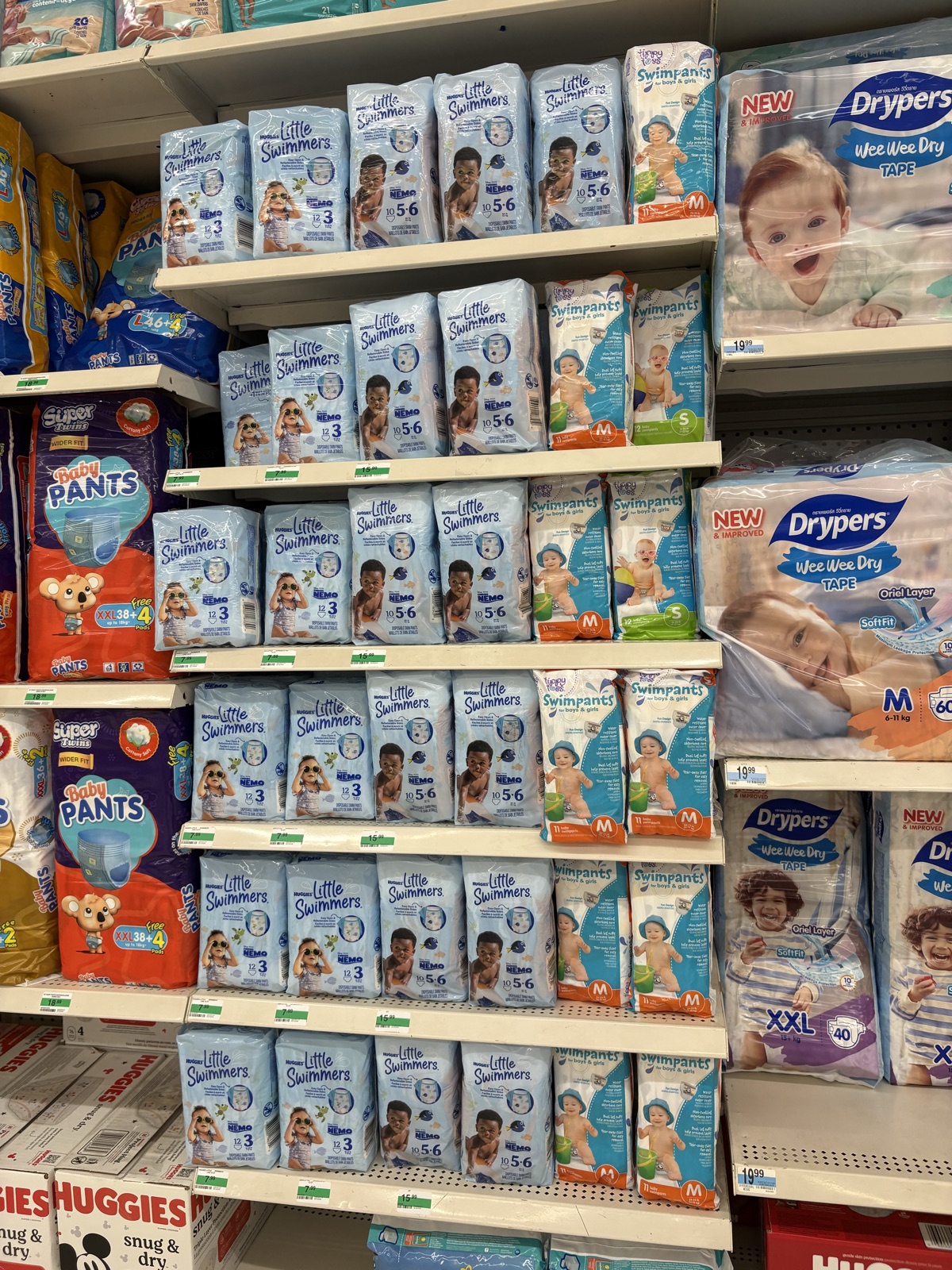 水遊び用のパンツも種類が豊富でした