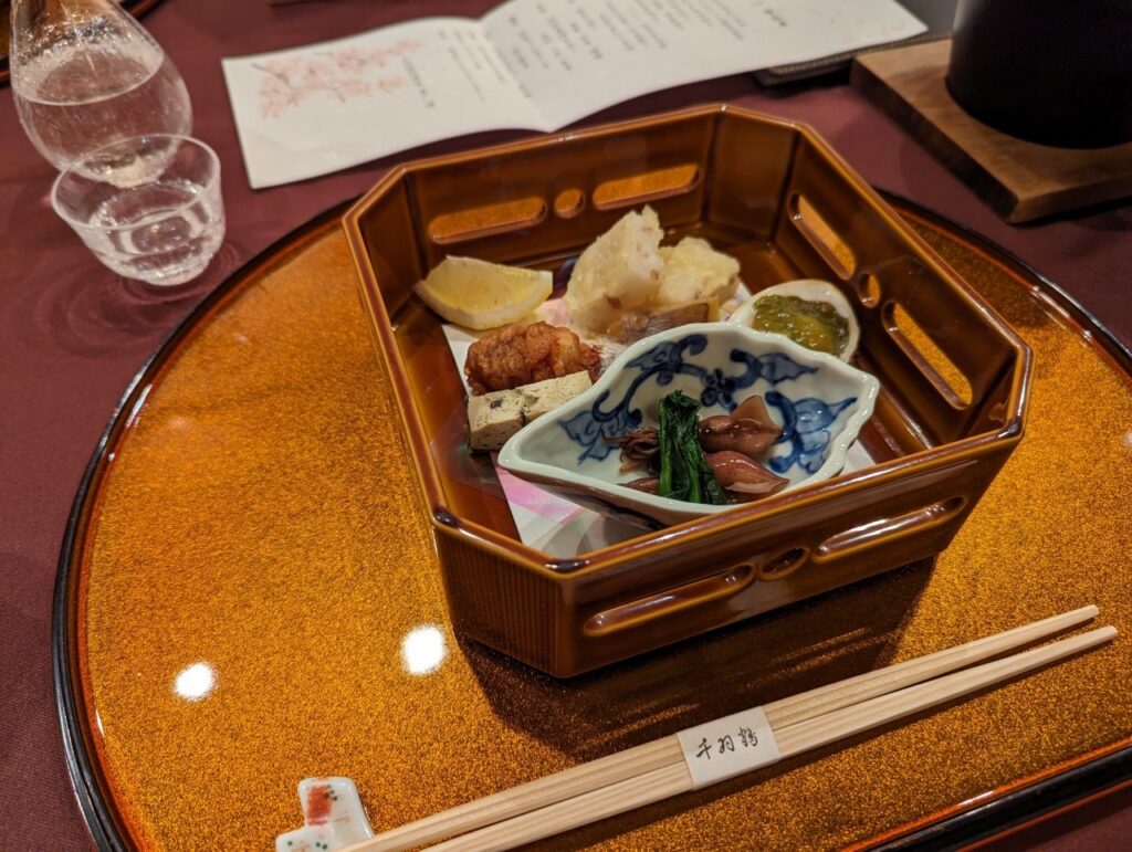 NASPAニューオータニの夕食の八寸